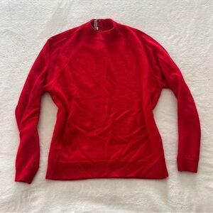 Vintage SEARS Red Velvet Spun High Neck Sweater